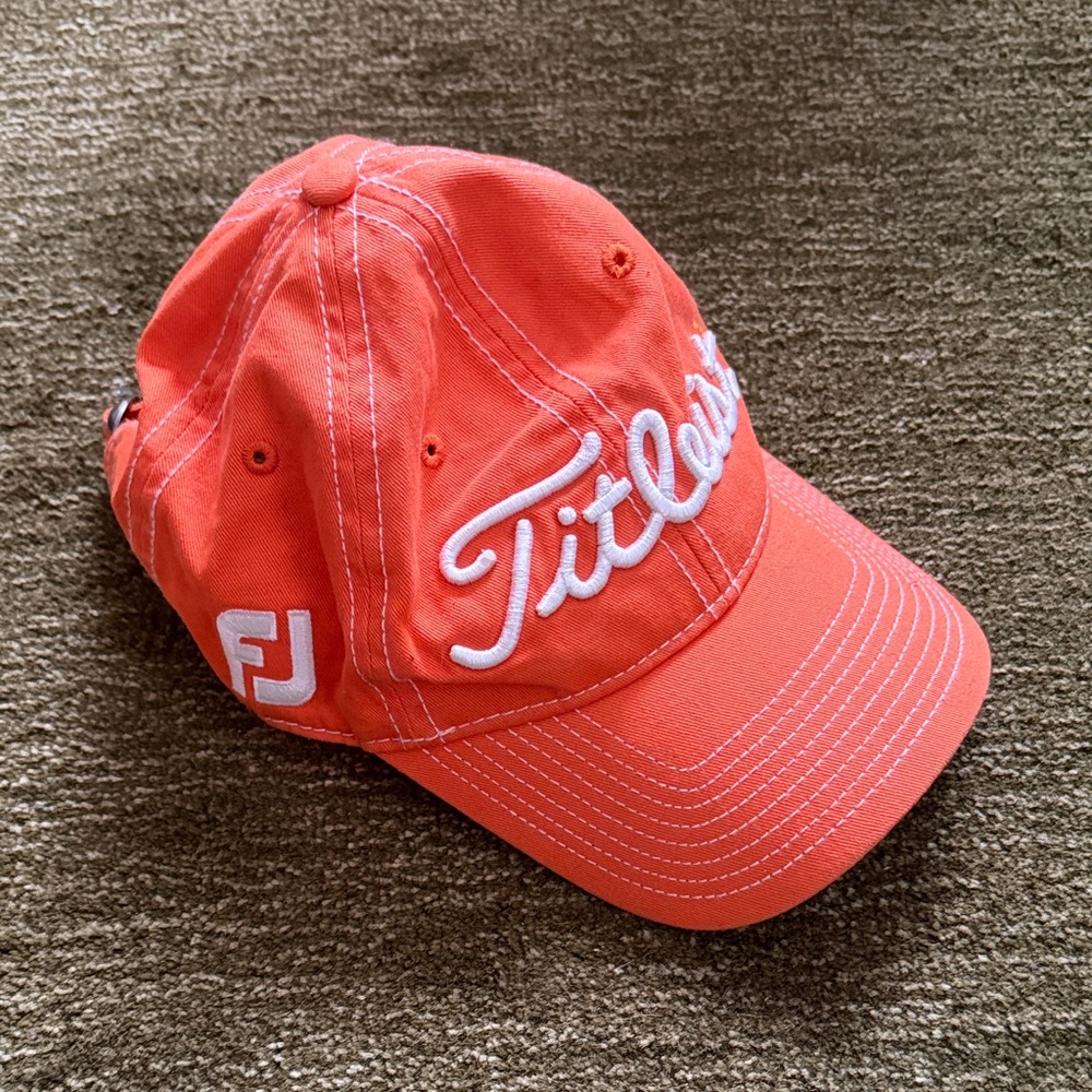 Titleist Coral Baseball Cap with White Embroidered Logo